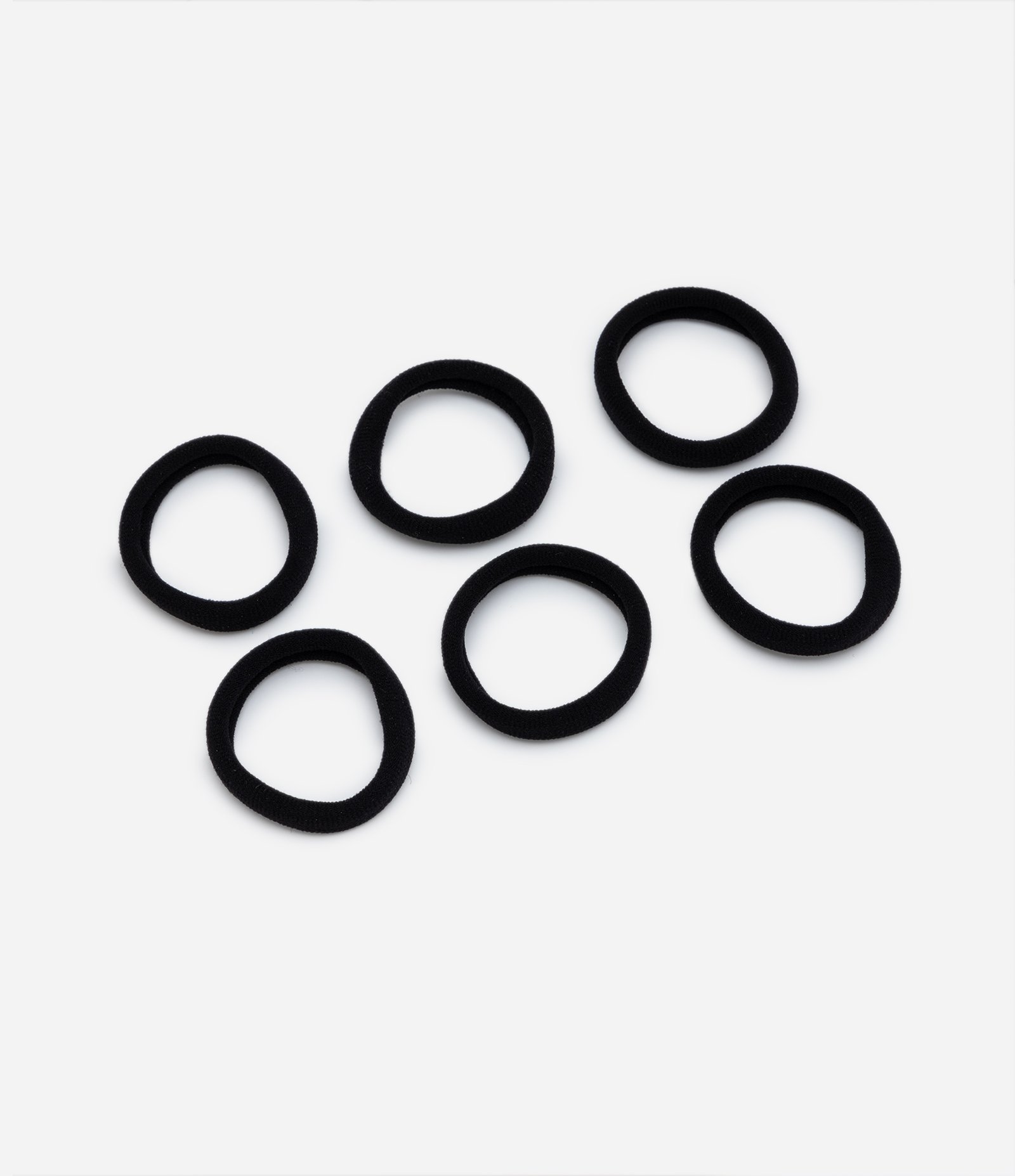Kit 06 Elásticos de Cabelo Sem Costura Preto 1