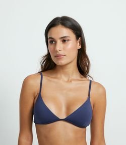 Biquíni Top Triângulo Fixo Liso com Bojo Removível
