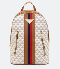 Mochila Grande Estampada com Alças