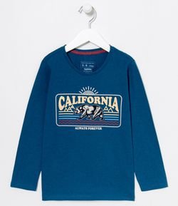 Camiseta Infantil Estampa Localizada California - Tam 5 a 14 anos