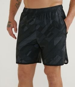 Bermuda Esportiva com Estampa Triângulos