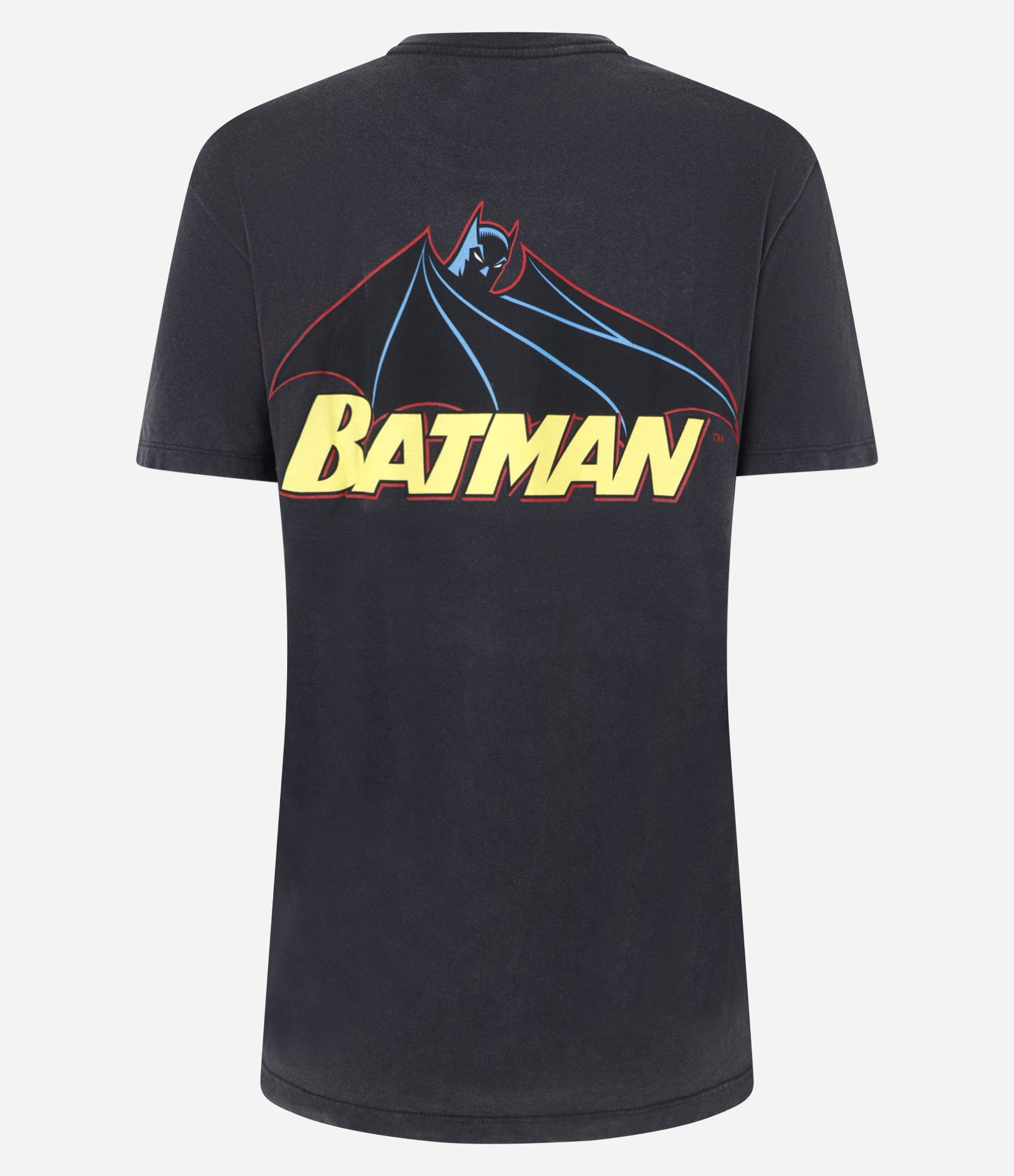 Camiseta Regular em Algodão Marmorizada com Estampa do Batman Cinza Marmorizado 7