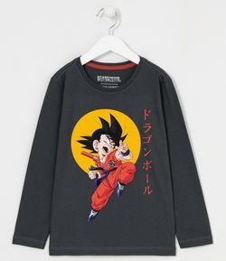 Camiseta Infantil Goku Dragon Ball - Tam 5 a 14 Anos