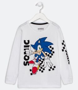 Camiseta Infantil Sonic - Tam 4 a 10 anos