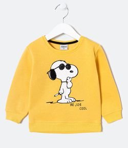 Blusão Infantil em Moletom Snoopy - Tam 1 a 4 anos