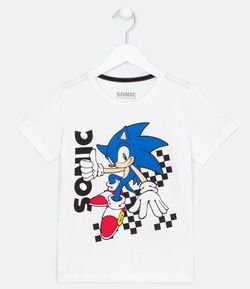 Camiseta Infantil Estampa do Sonic - Tam 4 a 10 anos