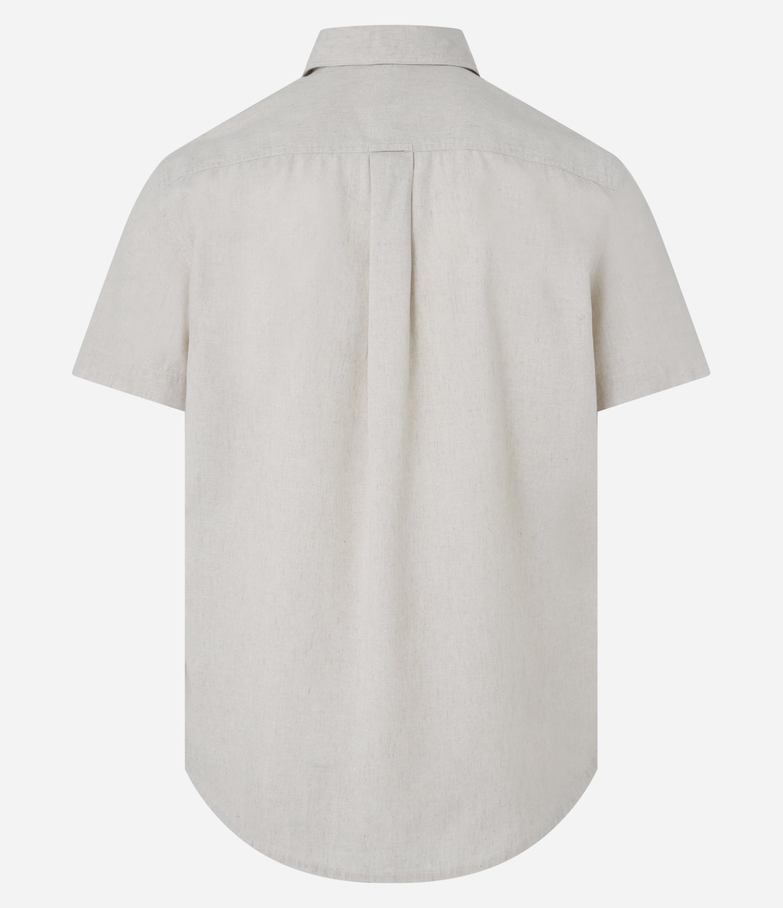 Camisa Comfort Básica em Linho com Bolso Frontal Bege 6
