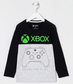 Camiseta Infantil Estampa Xbox - Tam 5 a 14 anos