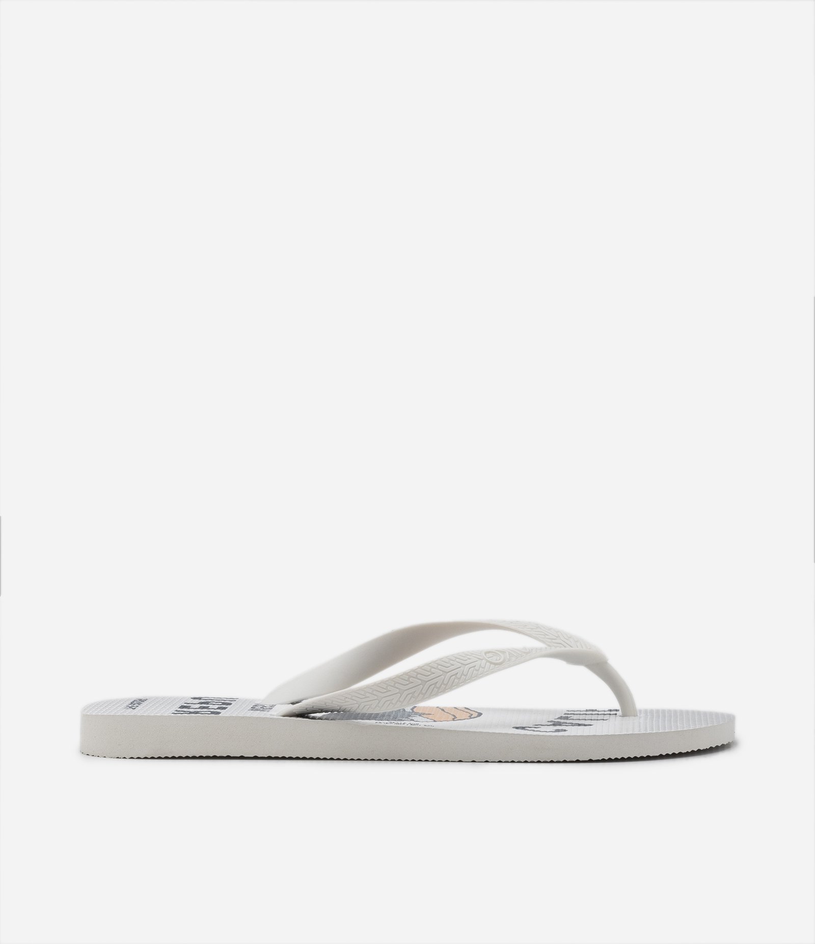 Chinelo de Tiras com Estampa Califórnia Republic Off White 1