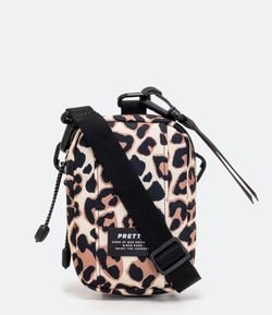 Bolsa Mini Bag com Estampa de Onça