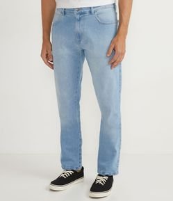 Calça Jeans Slim com Efeito Lavado
