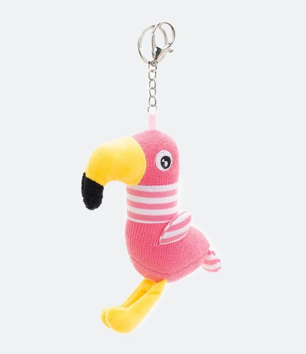 Chaveiro Com Cabo Poliester Liso Infantil flamingo - Tam U