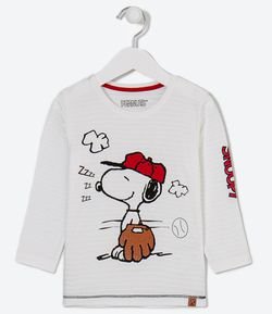 Camiseta Infantil Estampa Snoopy - Tam 1 a 4 anos