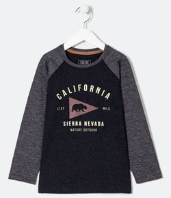 Camiseta Infantil Estampa California - Tam 5 a 14 anos
