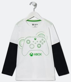 Camiseta Infantil Estampa XBOX - Tam 5 a 14 anos