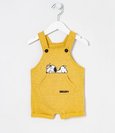 Jardineira Infantil em Moletom Snoopy - Tam 0 a 18 meses Menor preço em Jardineira Infantil em Moletom Snoopy - Tam 0 a 18 meses