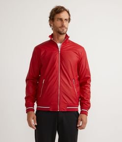 Jaqueta Bomber em Tecido Emborrachado