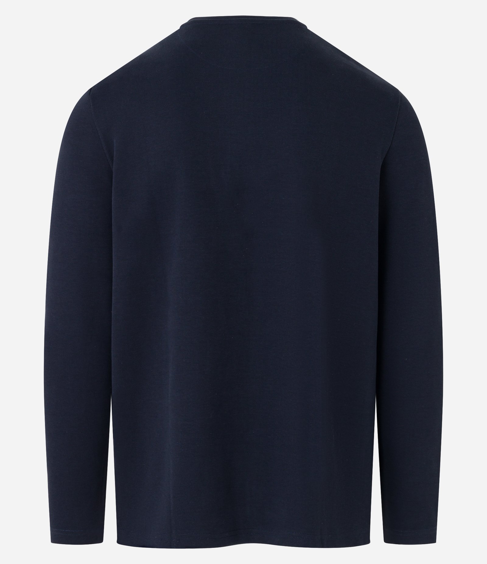 Camiseta Regular em Algodão Texturizado com Friso na Gola Azul 8