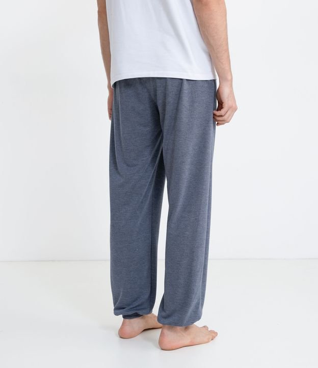 Pantalón Ligero de Pijama en Algodón Azul 2