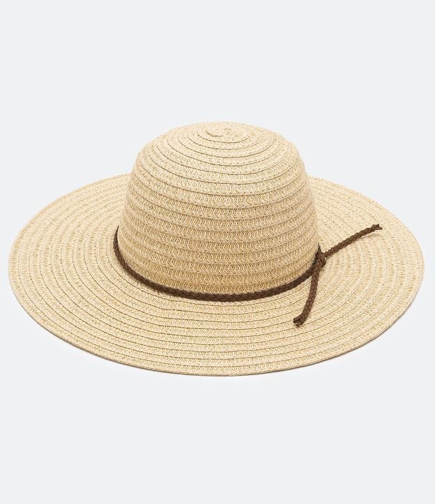 Chapéu de Praia Básico com Cordão Trançado