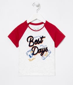 Camiseta Infantil Lettering Best Days - Tam 1 a 5 anos