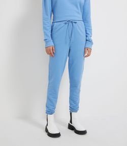 Calça Jogger em Algodão com Cós Elástico