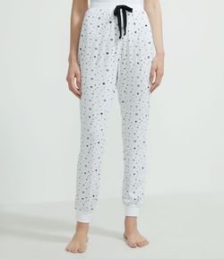 Calça de Pijama Jogger em Viscolycra Estampa Estrelinhas