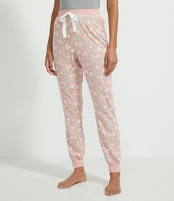 Calça de Pijama Jogger em Viscolycra Estampa Estrelinhas