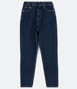 Calça Mom Jeans com Cinto com Fivela de Coração Forrado - Renner