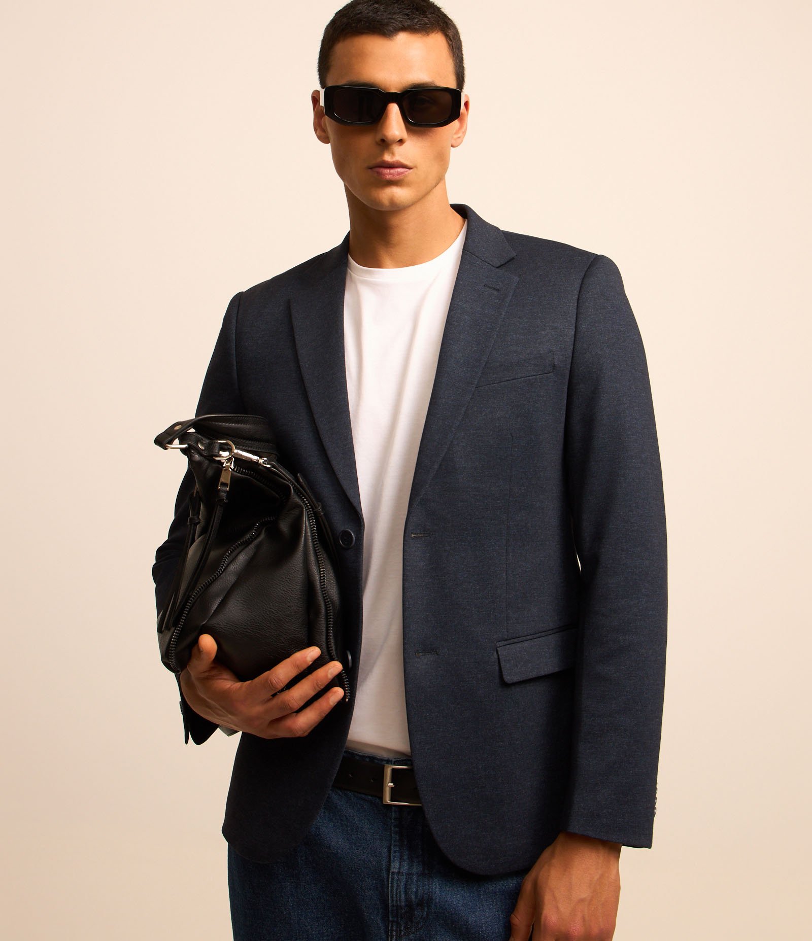 Paletó Super Slim Performance com Bolsos Azul Escuro 1