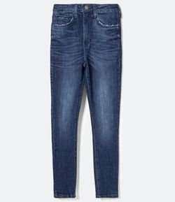 Calça Skinny Jeans com Linha Marinho