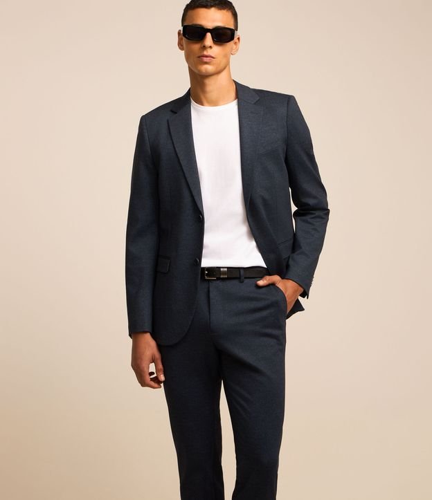 Calça Super Slim Social em Poliviscose com Bolsos