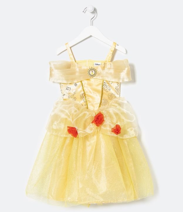 Vestido Fantasia Infantil da Princesa Bella - Tam 1 a 14 anos
