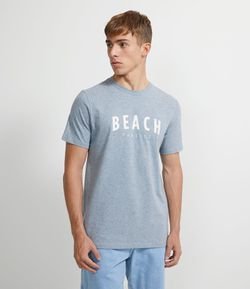 Camiseta Manga Curta Lettering "Beach Parties"