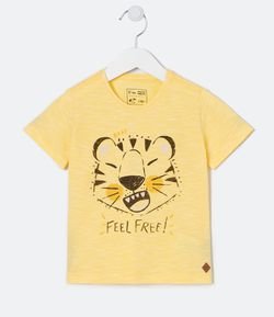 Camiseta Infantil Estampa Tigre  - Tam 1 a 5 anos