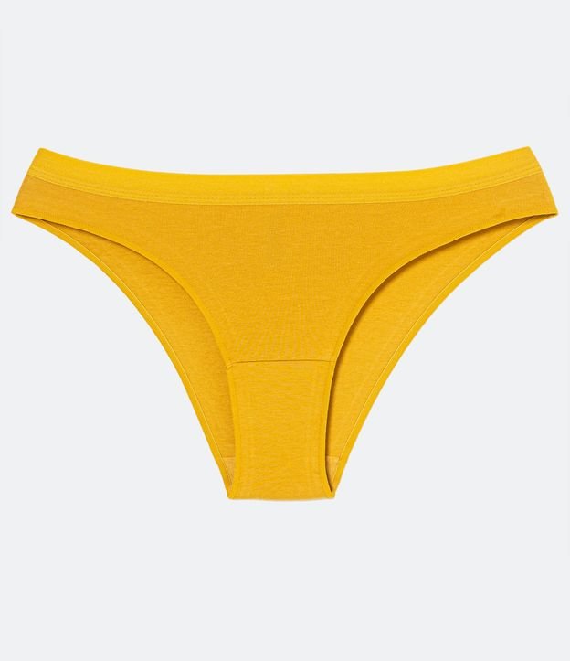 Bombacha Bikini en Algodón con Cintura Elástica Amarillo 5