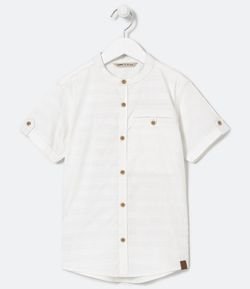 Camisa Infantil com Gola Padre - Tam 5 a 14 anos