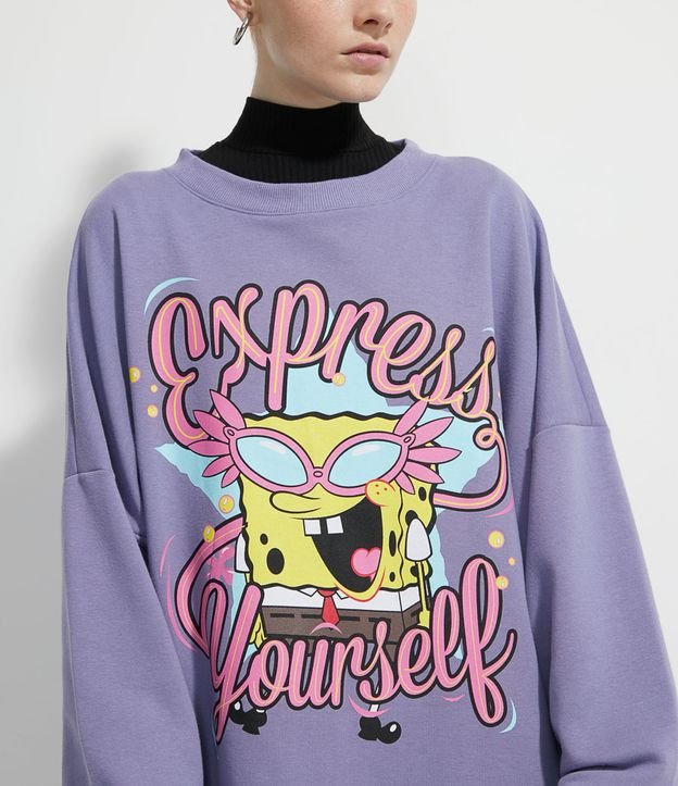 spongebob cropped moletom com capuz