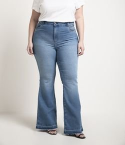 Calça Jeans Boot com Pregas nos Bolsos Curve & Plus Size