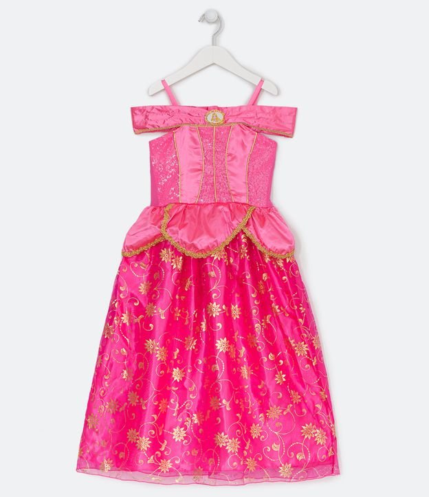 Vestido Infantil Fantasia Princesa Aurora - Tam 1 a 14 anos