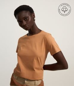 Camiseta Básica em Algodão com Manga Curta