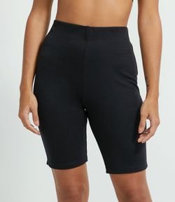 Bermuda Ciclista Básica em Viscose com Elástico no Cós