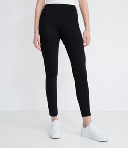Calça Legging Básica em Viscose com Elástico no Cós