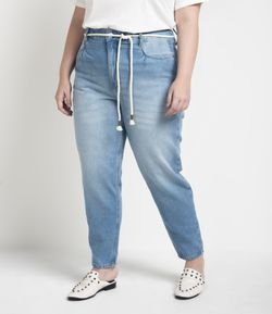 Calça Mom Jeans com Cinto Corda Curve & Plus Size