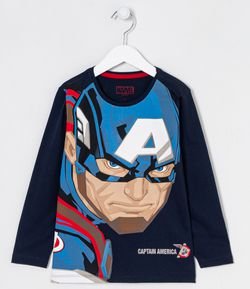Camiseta Infantil Capitão America - Tam 4 a 10 anos