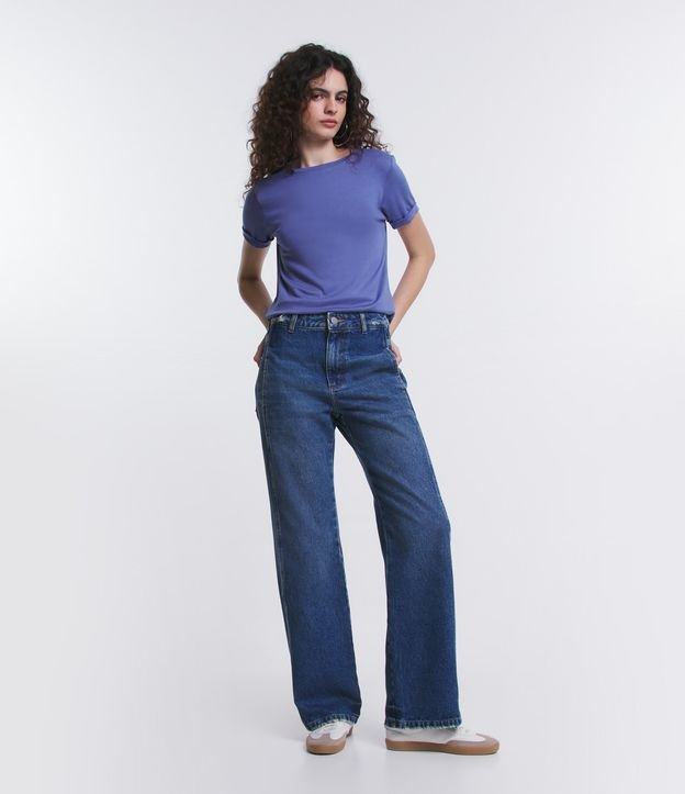 Blusa em Viscose com Dobra na Manga