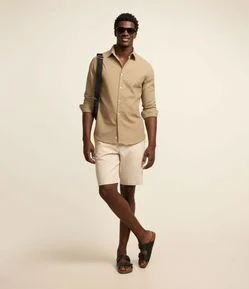 Bermuda Slim em Sarja com Elastano