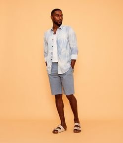 Bermuda Slim em Sarja com Elastano