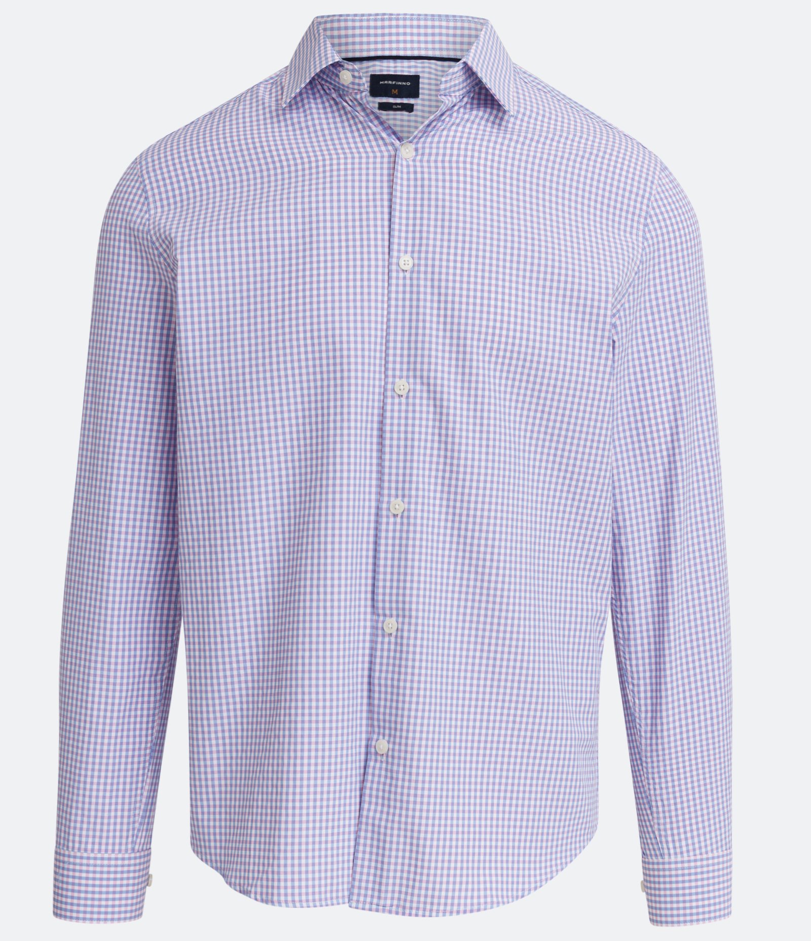 Camisa Comfort com Estampa Vichy Azul 6