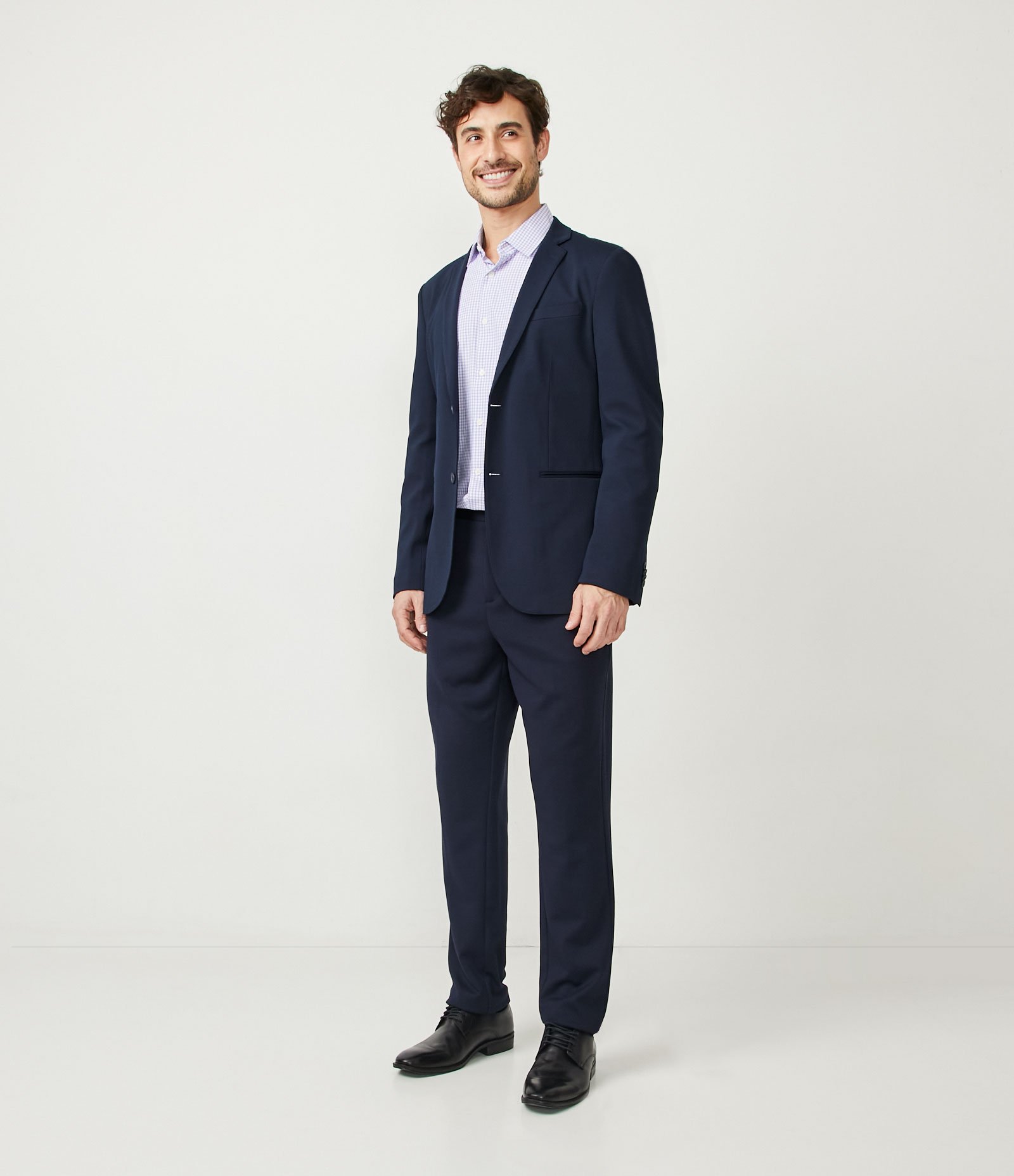 Camisa Comfort com Estampa Vichy Azul 2